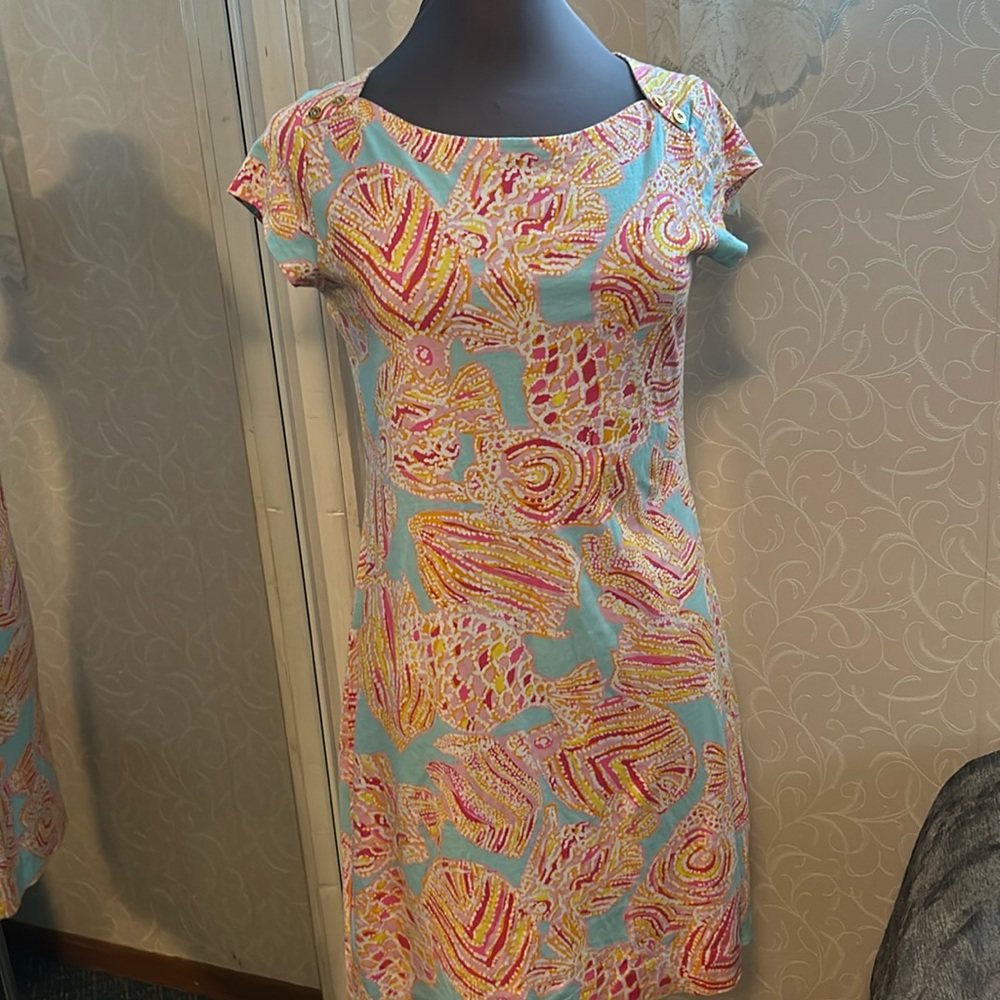 Women’s Lilly Pulitzer Pima cotton fish dress size Med